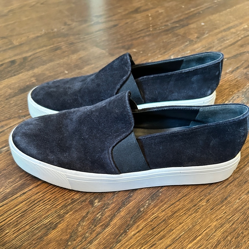 Vince Blair black velvet slip on sneakers - Picture 2 of 6